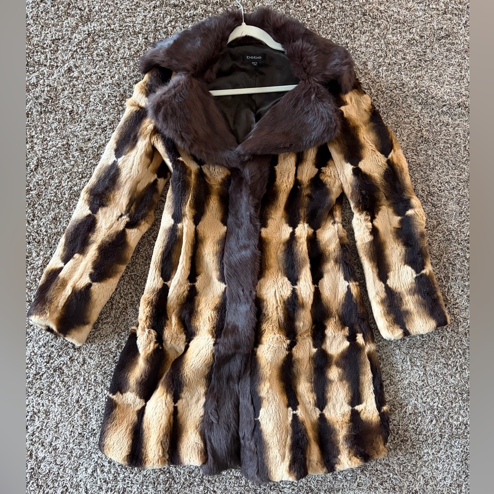 Bebe 100% Rabbit Fur Coat